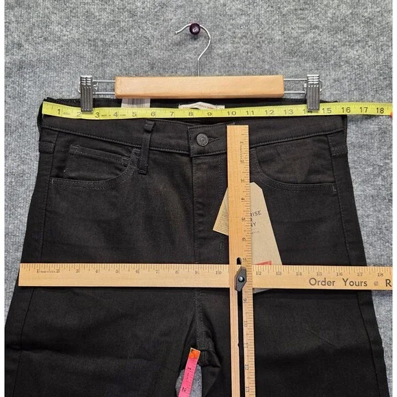 Levis 720 Jeans Womens 31 High-Rise Skinny Black Stretch Denim New With Tags - Picture 6 of 8